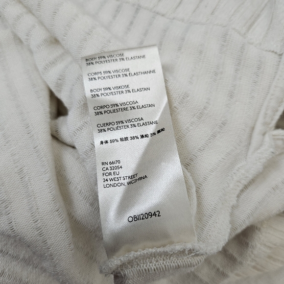 Anthropologie Maeve Sweater Womens Ribbed Knit Cream Oversized Cowl Neck M - Picture 8 of 8